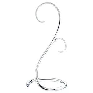 New In Box Swarovski Christmas Silver 7” Ornament Home Display Stand